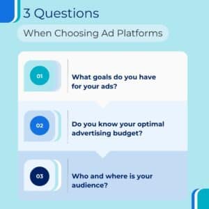 Choosing ad platforms can be tricky, so ask yourself these three questions.