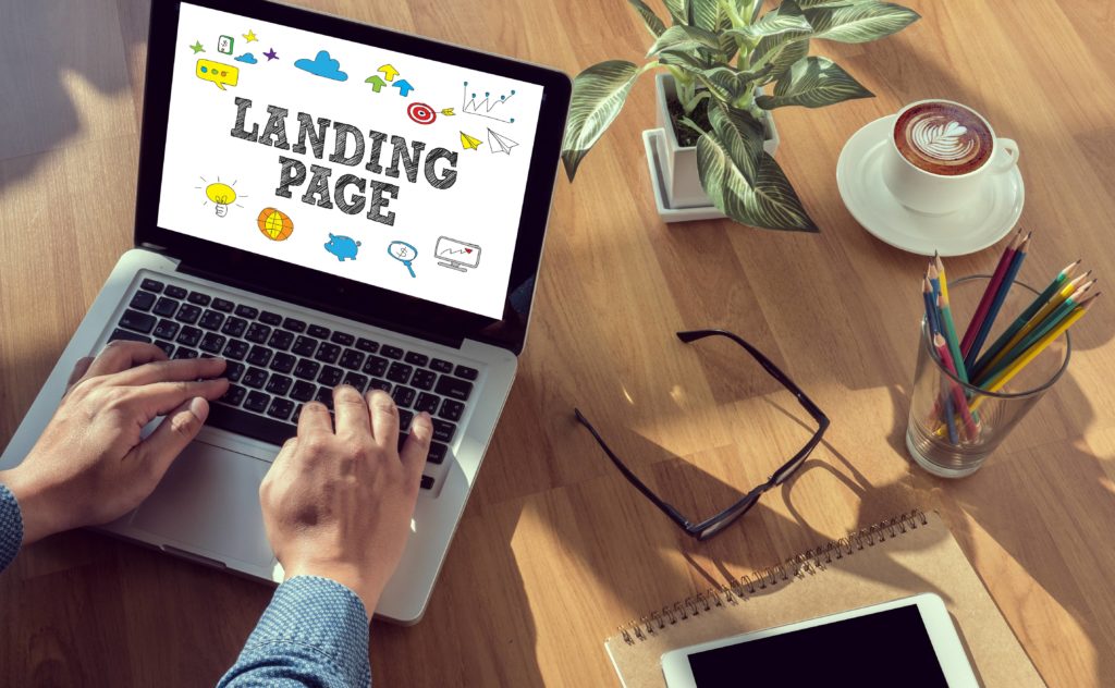 The landing page is an important part of the website for the business.