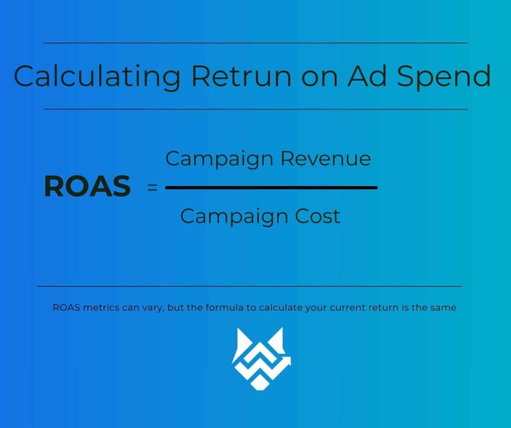 Calculating ROAS uses a simple formula that is the same regardless of industry.