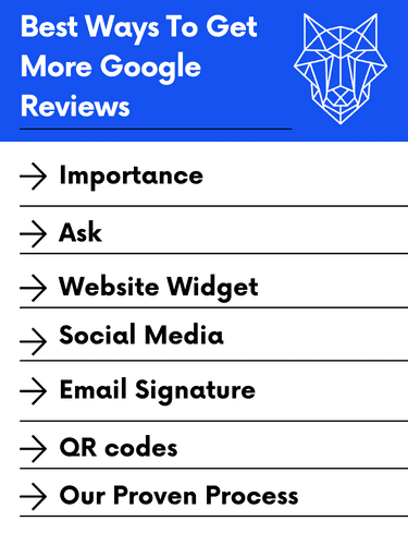 Best Ways To Get More Google Reviews outline