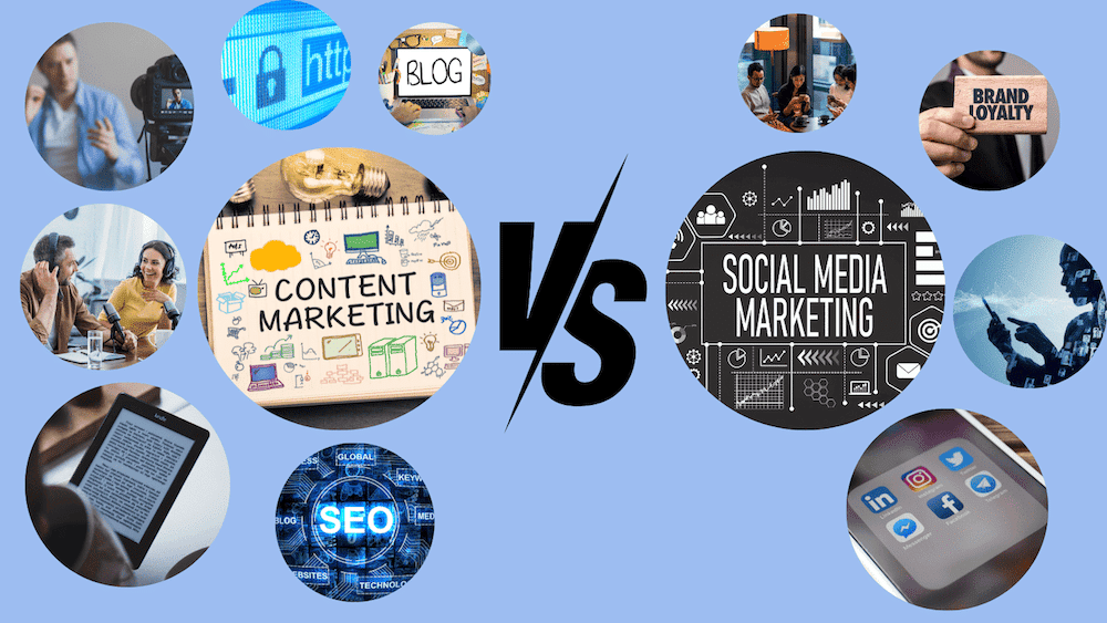 Content marketing versus social media marketing