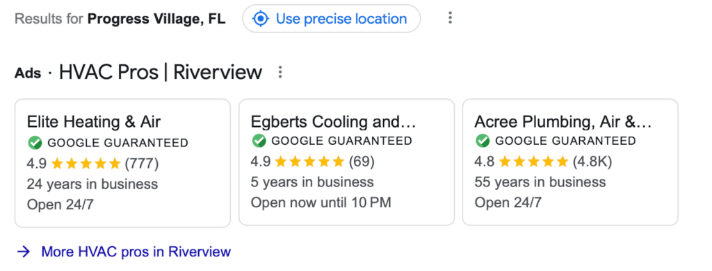 Google Local ads can help generate HVAC leads