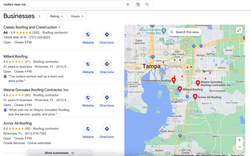 Roofing SEO - Local Search Engine Results for Roofers