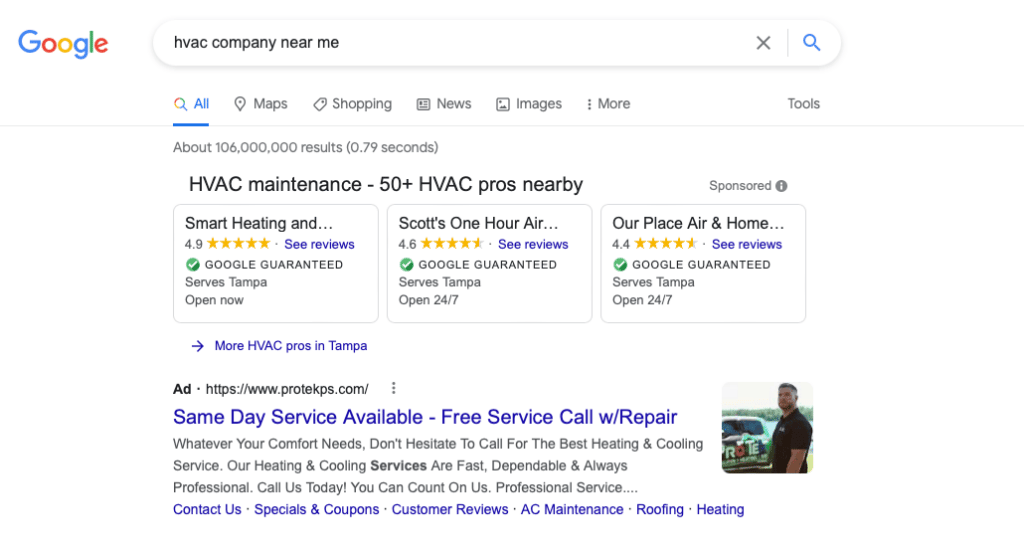 HVAC Companies Near Me In Google Ads